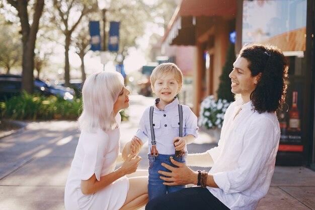 beautiful young family