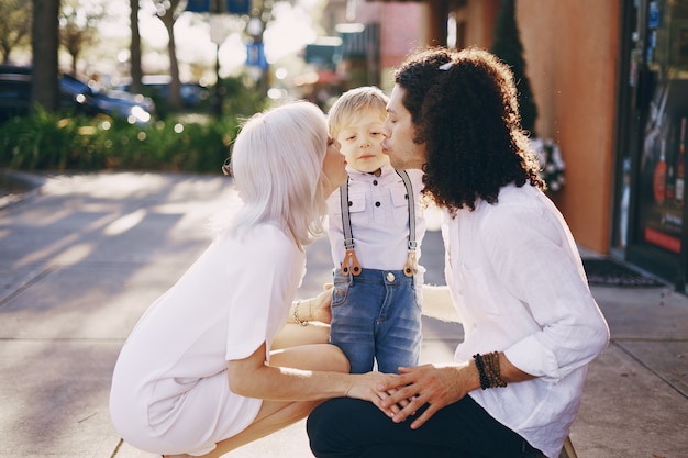 beautiful young family