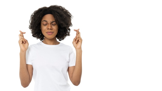 Beautiful and young woman wearing shirt mockup