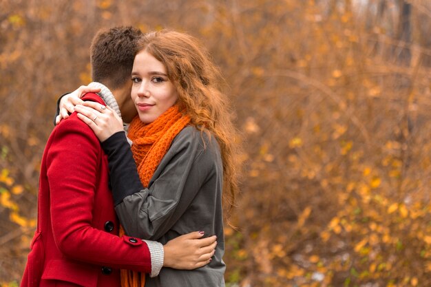 Beautiful young women hugging