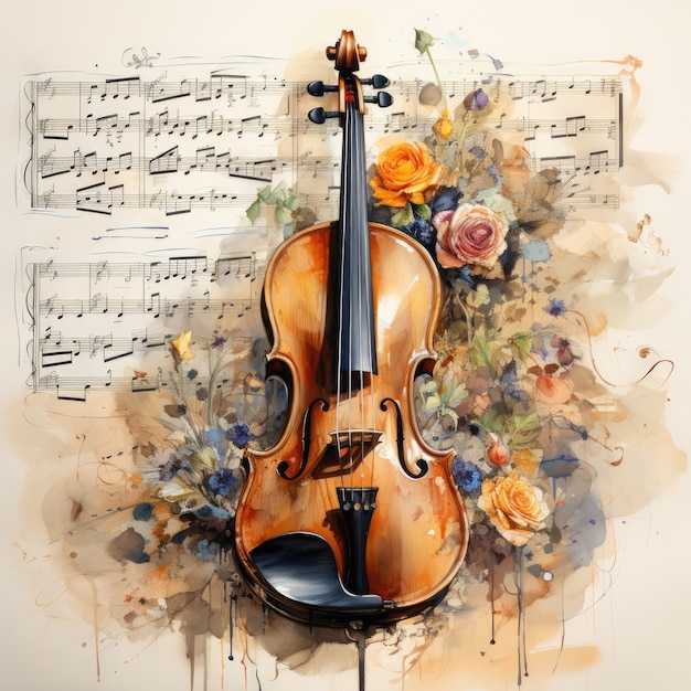 Beautifully illustrate musical instrument
