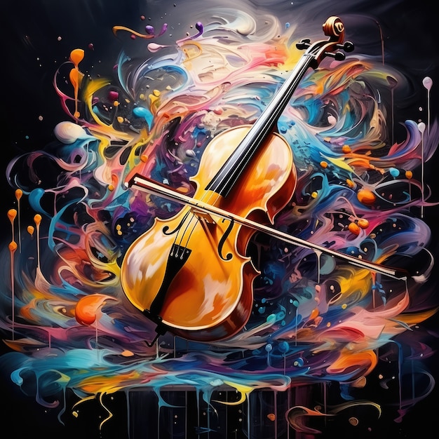 Strumento musicale splendidamente illustrato