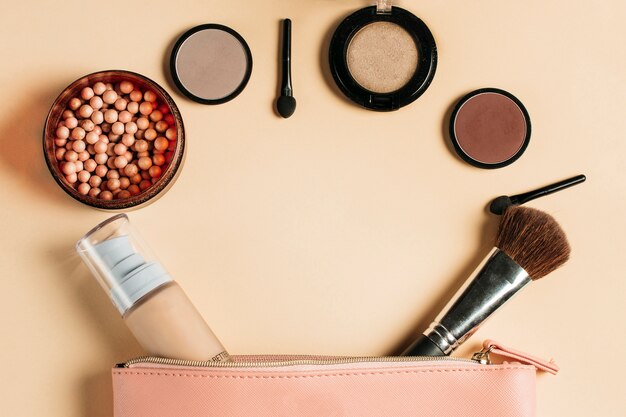 beauty composition with circular space
