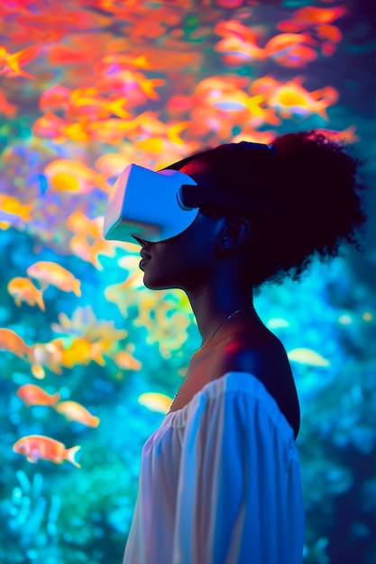 Free photo the beauty of digital art through immersive experiences