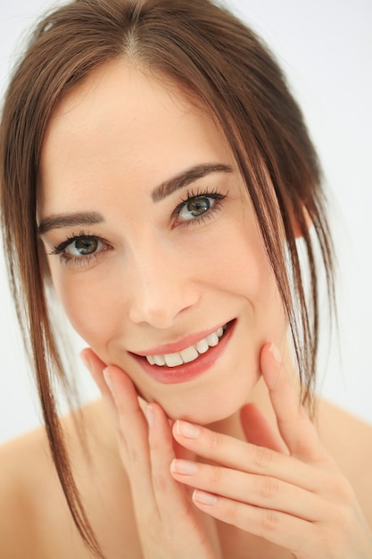 Beauty model posing in close-up