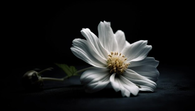 Beauty in nature Gerbera daisy on black background generated by AI