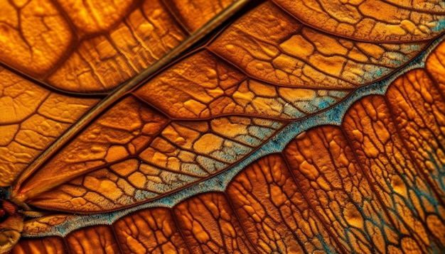 Free photo beauty in nature vibrant fractal leaf pattern generated by ai