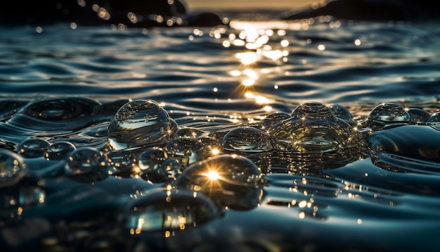 Foto gratuita la bellezza della natura con la purezza rinfrescante dell'acqua generata dall'intelligenza artificiale