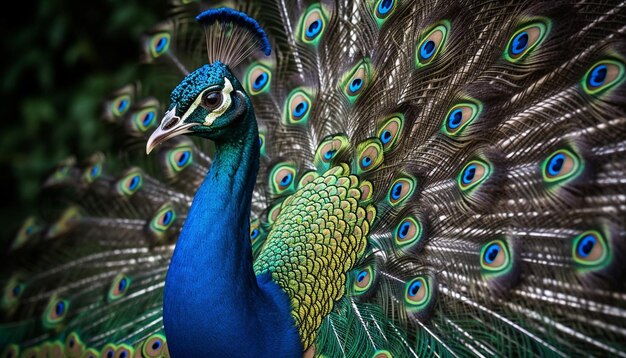Beauty Peacock exotic bird animal generated by AI generative AI