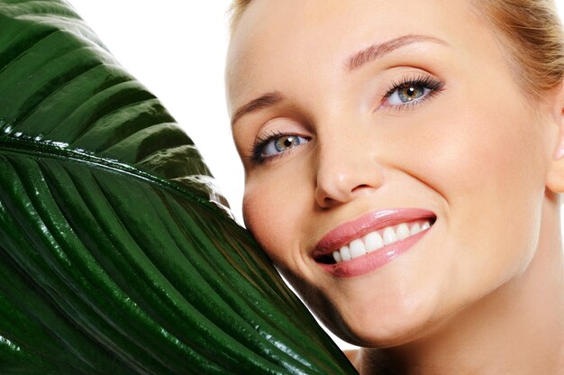 Beauty wellbeing smiling wonan face