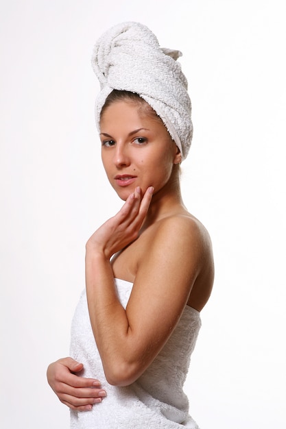 Beautyful girl with towel