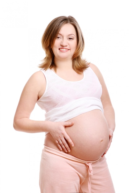 Beautyful happy pregnant young woman