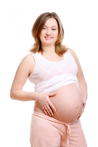 Beautyful happy pregnant young woman