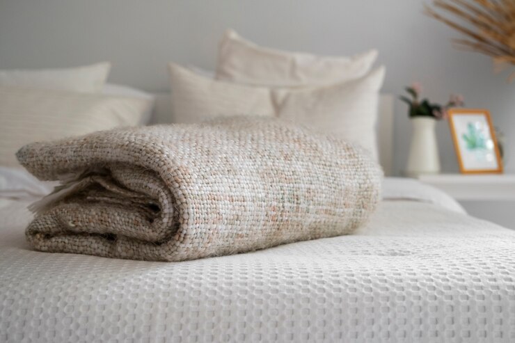 Free Photo bed arrangement with fresh sheets