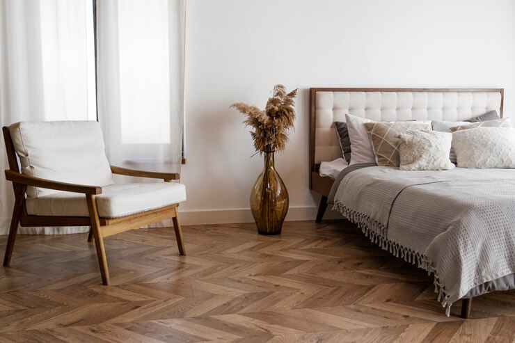 Free Photo bedroom interior design for zoom calls