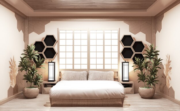 Bedroom Modern Zen Interior Design With Decoration Japanese