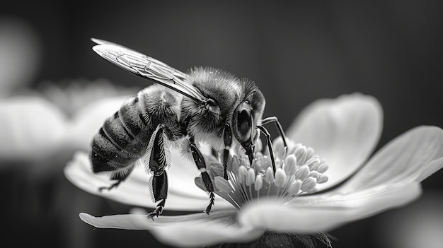 Free photo bee farm close up