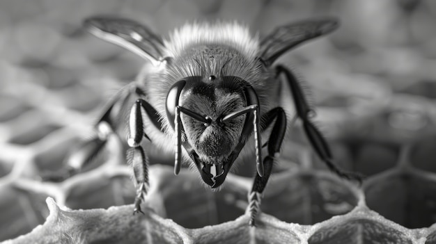 Bee farm close up
