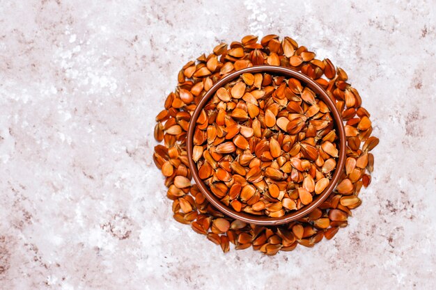 Beech nuts ,top view