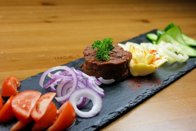 Beef dish in a restaurant