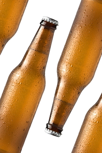 Free photo beer bottle isolated on white background