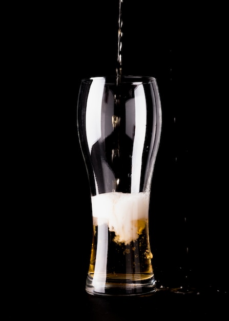 Beer glass being filled