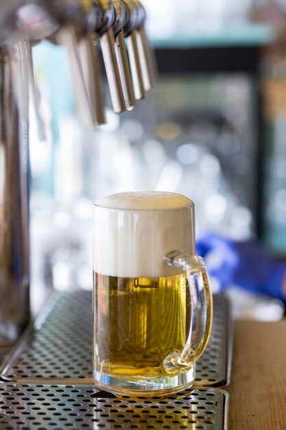 Beer mug with foam