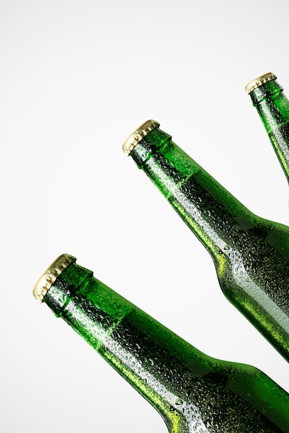 Free photo beer packaging on white background