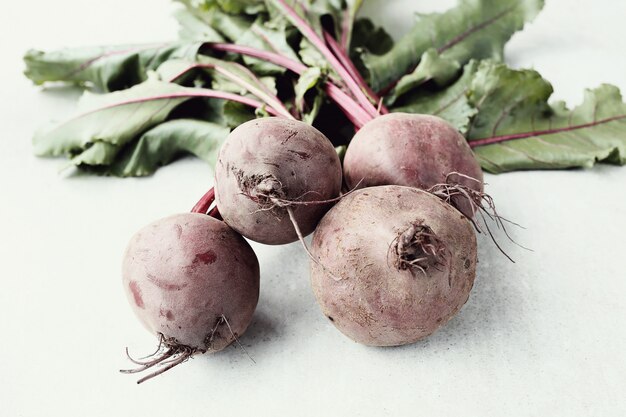 Beetroot juice on white