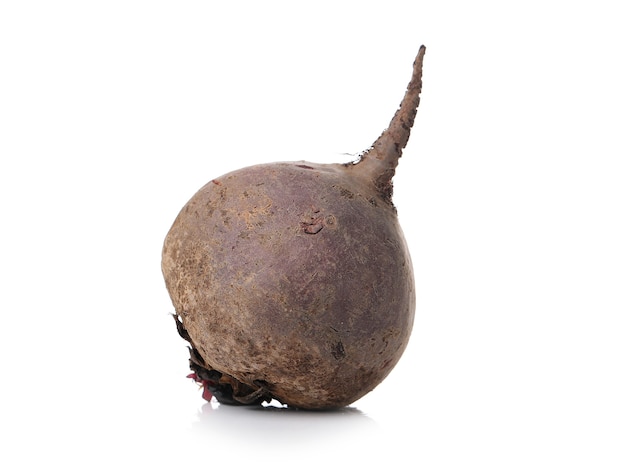 Beetroot on a white surface