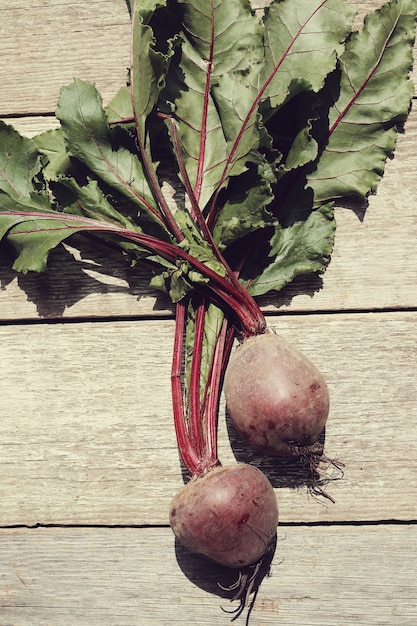 Beetroot on wooden table