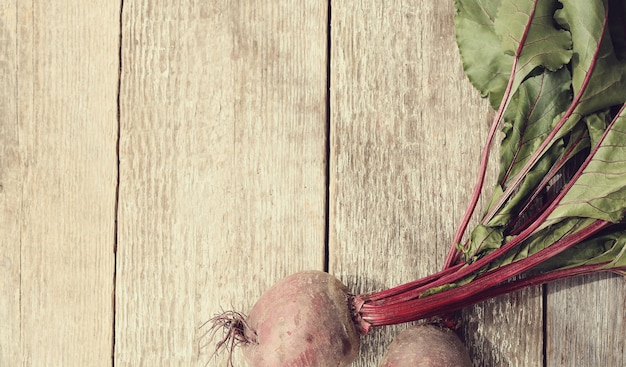 Beetroot on wooden table