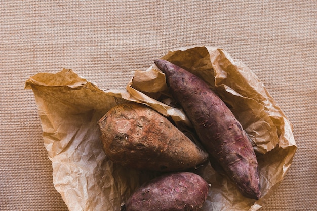 Free photo beetroots on parchment paper