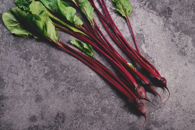 Free photo beets at the gray table