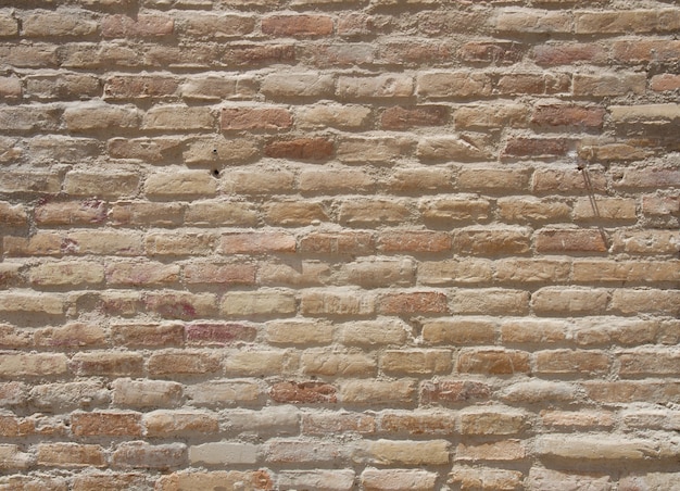 Beige aged brick wall template