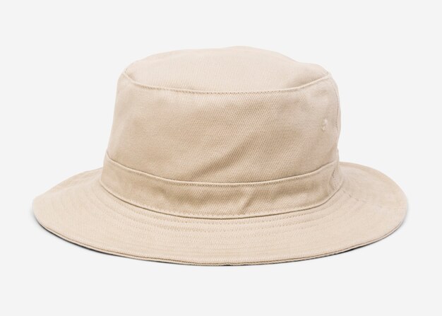 Beige bucket hat unisex accessory