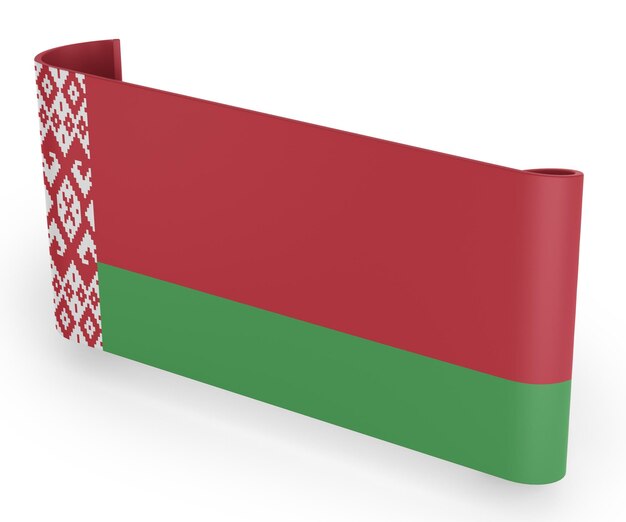 Belarus Flag Ribbon Banner