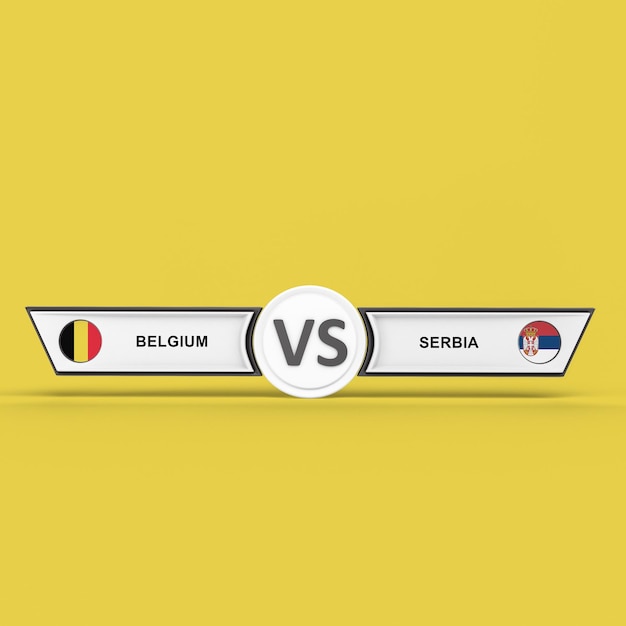 Free photo belgium vs serbia match