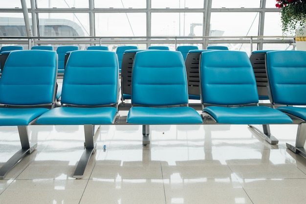 bench chair in airport