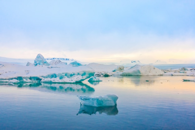 berg snow blue lagoon cold