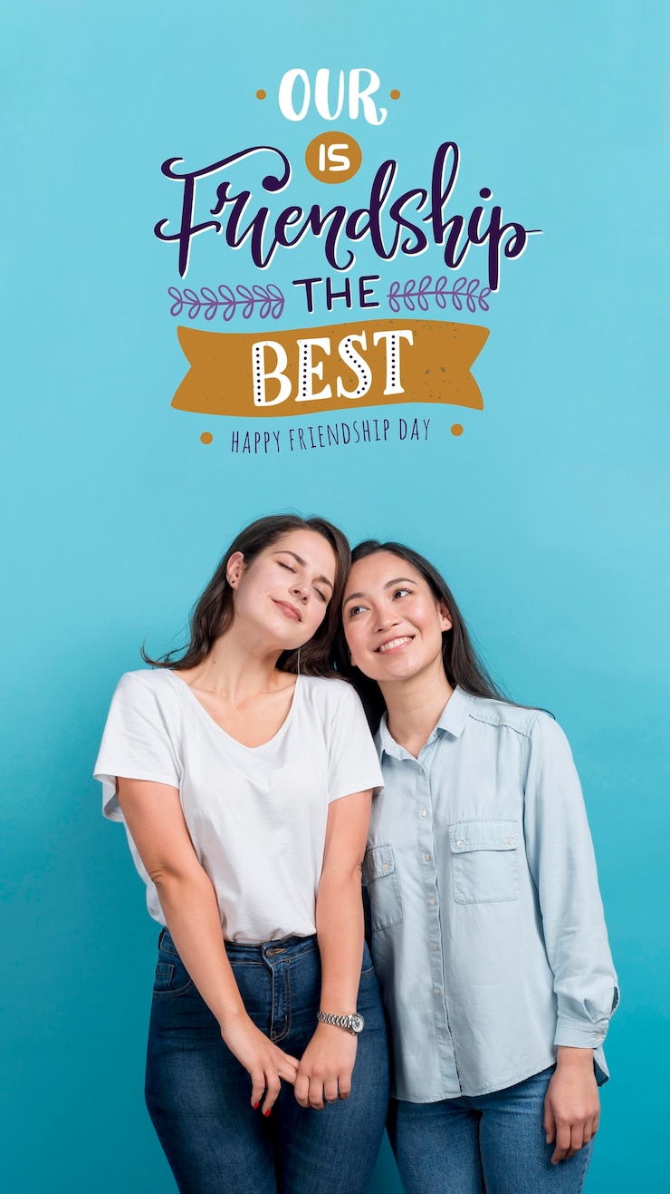 Free Photo best friends celebrating friendship day together