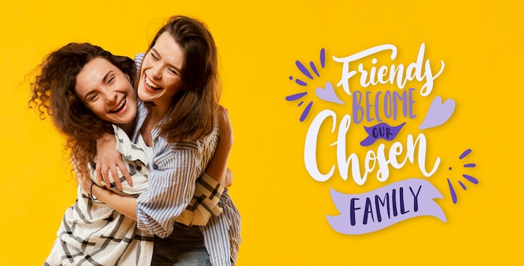 Free Photo best friends celebrating friendship day