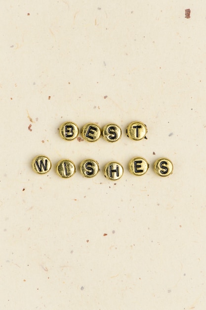 Free photo best wishes beads word typography