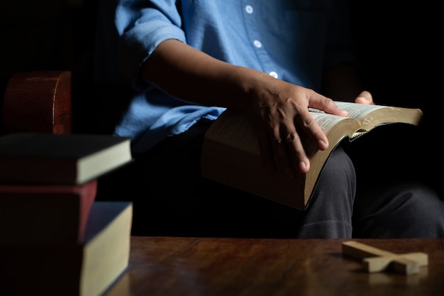 Bible on wood