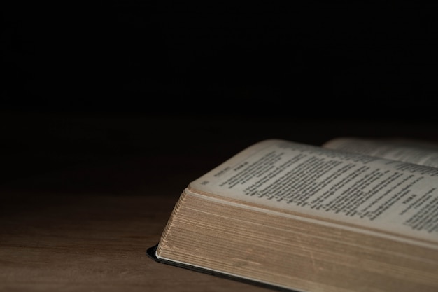 Bible on wood