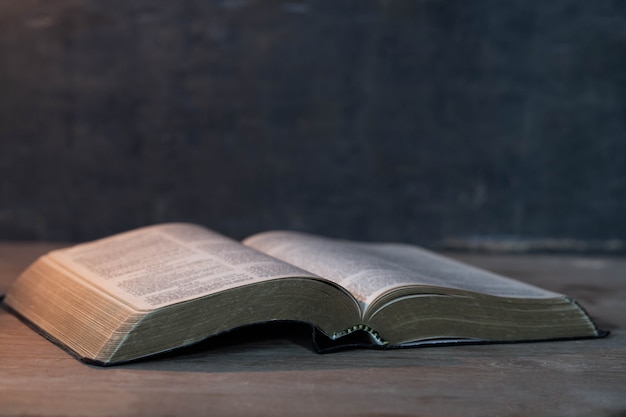 Bible on wood