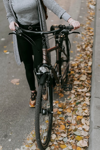 Bicycle alternative transport high view