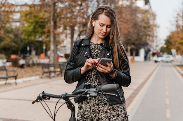 Bicycle city life front view