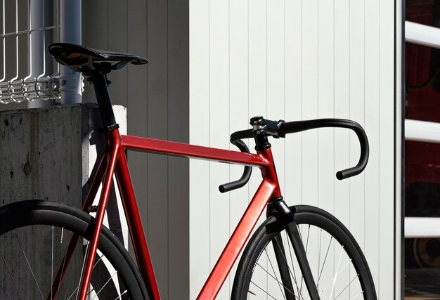 Bicycle outdoors in street