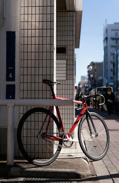 Bicycle outdoors in street